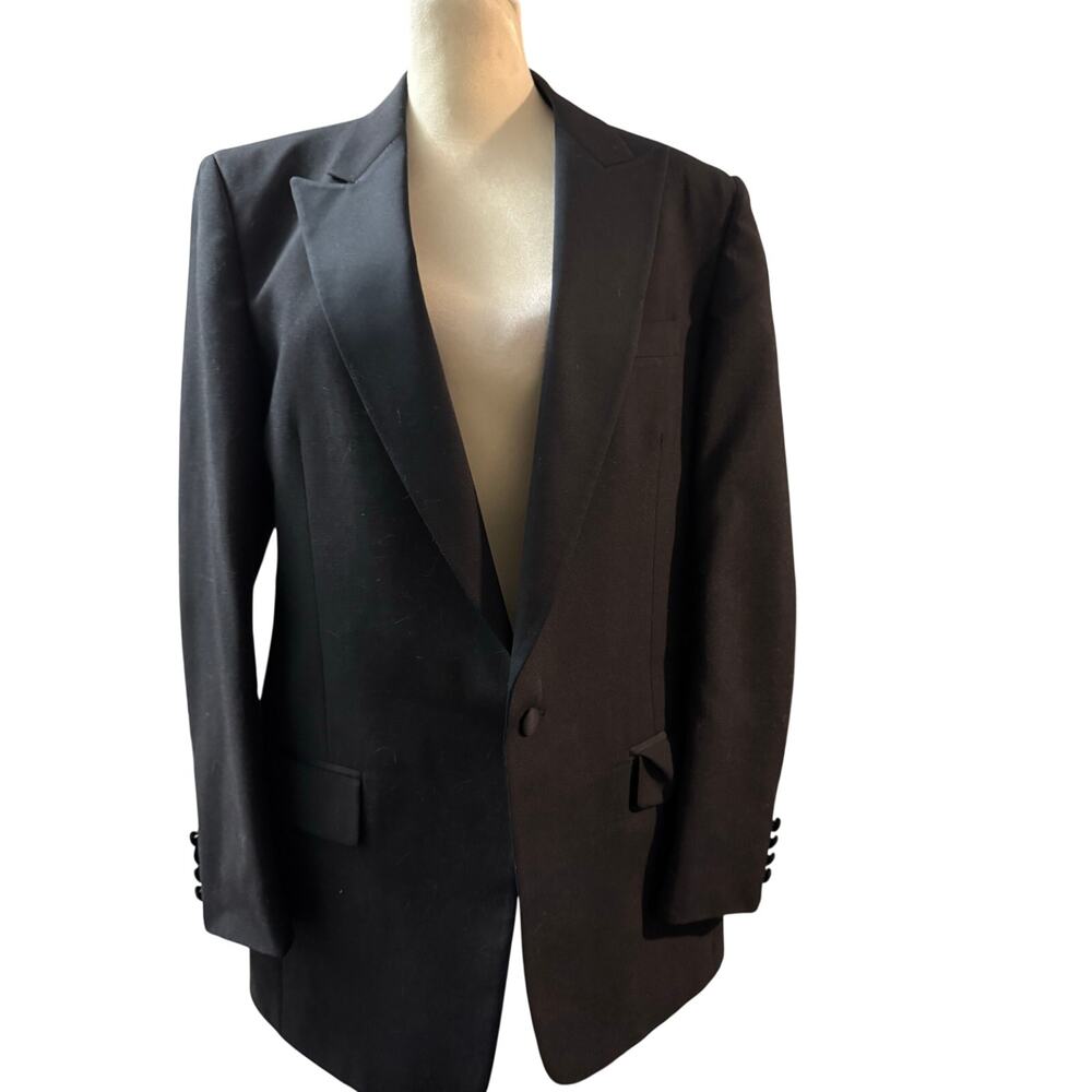 Christian Dior Monsieur Vintage Peak Lapel Tuxedo Jacket, Made In USA, 42 Reg